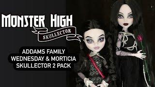 Monster High Skullector Addams Family Wednesday and Morticia 2 pack dolls unboxing and review