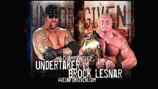 Story of Brock Lesnar vs. The Undertaker  Unforgiven 2002