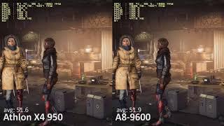 AMD Athlon X4 950 vs. AMD A8-9600 in 10 Games with GeForce GTX 1060