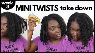 Mini twists WEEK 3 update Taking down my twists after 3 weeks episode 3