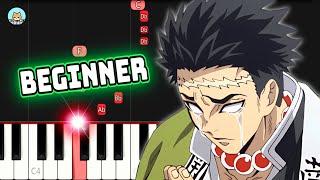 full Demon Slayer Season 4 OP - Mugen - BEGINNER Piano Tutorial & Sheet Music