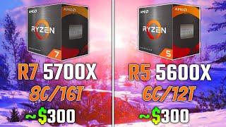 RYZEN 7 5700X vs RYZEN 5 5600X  Test in 5 Games  1440p