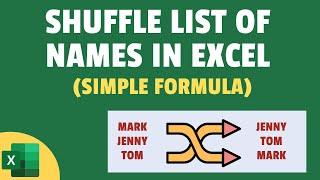 Shuffle List of NamesItems in Excel 2 Easy Methods