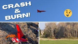 Up In Flames Ultimate Fail and Destruction Massive Turbine RC Jet Crash and Burn