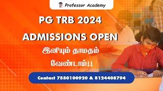 PG TRB 2024 Course Details  Professor Academy  Online Coaching