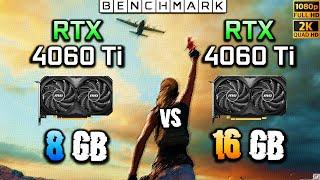 RTX 4060 Ti 8 GB vs RTX 4060 Ti 16 GB  Test  1080p - 1440p