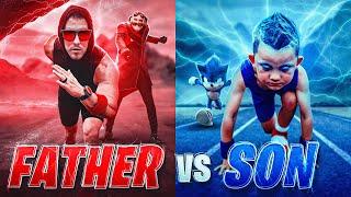 Father Vs Son Strength Challenge Sonic The Movie In Real Life