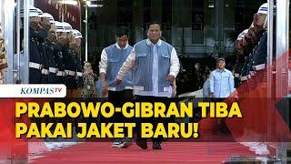 Detik-Detik Prabowo dan Gibran Tiba di Lokasi Debat Kelima Capres Pakai Jaket Baru