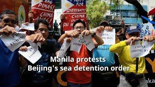 Clash at Chinese Consulate Manila Protests Beijings Sea Detention Order