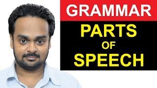 8 PARTS OF SPEECH - Noun Verb Adjective Adverb Etc. Basic English Grammar - with Examples