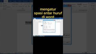 setting spasi antar huruf di word #shorts