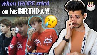 JHOPE BTS CRYING ON HIS BIRTHDAY  Indian Reaction  Adil Reacts