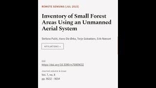 Inventory of Small Forest Areas Using an Unmanned  Aerial System  RTCL.TV