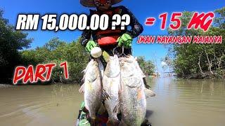 TAK SANGKA LUBUK SIAKAP NI BANYAK IKANNYA PART 1  KAYAK FISHING MALAYSIA