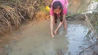 Net Fishing In Pailin Province 2018   Khmer Net Fishing   Cambodia Traditional FishingPart 79