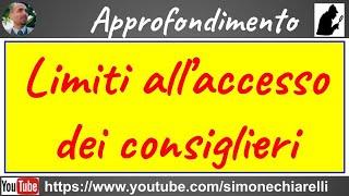 Accesso dei consiglieri comunali LIMITI e potestà regolamentare 1152023