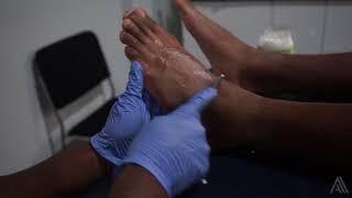 Adjusting A Sprained Ankle