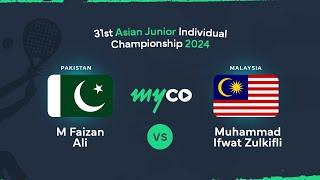 M Faizan Ali  vs Muhammad Ifwat Zulkifli  Quarter Final  on myco
