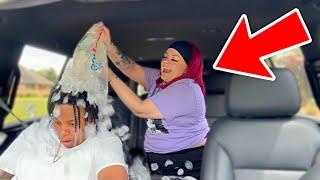 DUMPING BAGS OF ICE  ON MY GIRLFRIEND PAY BACK