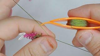 98.Mekik oyasına yeni başlayanların bile yapabileceği kolay şık tasarım mekik oyası modeli #knitting