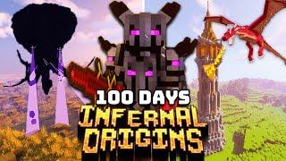 I Survived 100 Days in Infernal Origins Minecraft Full Movie