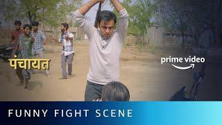 Say No To Gunda Gardi with Jeetu Bhaiya  Funny Fight Scene  Panchayat  Amazon Prime Video