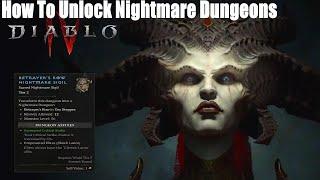 How To Unlock Nightmare Dungeons in Diablo 4 Season 4 Craft Sigils Guide