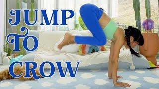 Jump To Crow Pose Yoga Drills For The Hips  Hip Mobility Yoga Workout