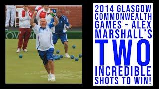 Lawn Bowls 2014 Commonwealth Games Alex Marshall plays two incredible shots in Mens Pairs