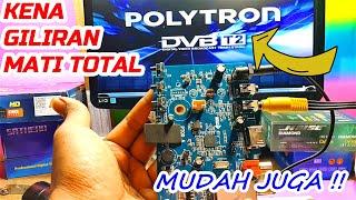 Polytron Dvb T2 Mati Total  Berhasil Led Merah Belum Nyala