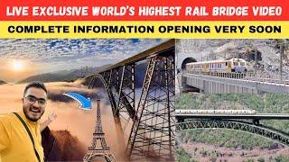 Jammu to Srinagar Train via Chenab Bridge  Latest USBRL Update  Worlds Tallest Railway Bridge