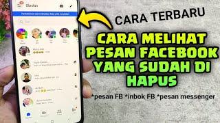 Cara melihat Pesan Facebook yang sudah di hapus - cara melihat pesan messenger yang sudah di hapus