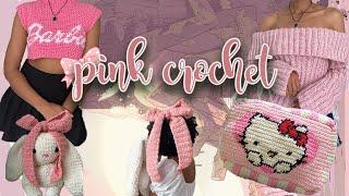  Pink Crochet Coquette Barbie Hello Kitty 