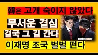 한동훈 무서운 결심 결국 그 길 간다尹韓공존 이재명 조국 벌벌 떤다누리pd-tv