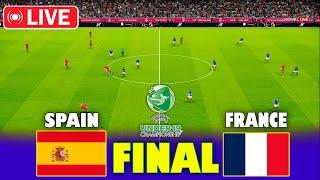 LIVE  SPAIN vs FRANCE - FINAL UEFA EURO 2024 U19  Full Match  FC 24 Gameplay Realistic