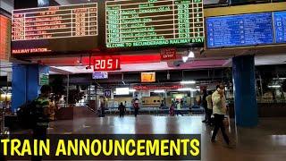 CLEAR&LOUD NONSTOP TRAIN ANNOUNCEMENT  INDIAN RAILWAYS  TRAIN ANNOUNCEMENT IN STATIONTHERAILGRAM