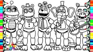Five Nights at Freddys Coloring Pages  FNaF 6 Pizzeria Simulator  Toy Mediocre Melodies