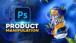 Product manipulation in Photoshop   Splash Soda advertising poster design  photoshop tutorial