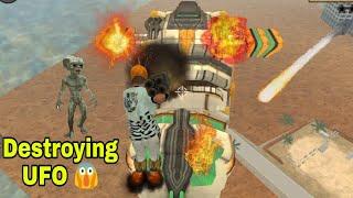 Destroying Aliens UFO Vegas Crime Simulator Hindi  Robots and UFO  Laser Gun rocket launcher