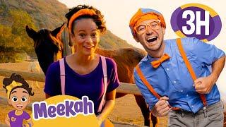 Blippi x Meekah Feed Farm Animals    Educational Videos For Kids  Moonbug Celebrating Diversity