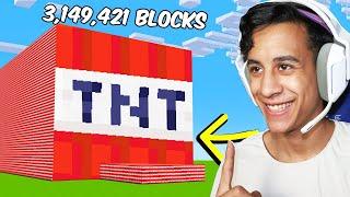 فجرت اكبر تي ان تي في عالم ماين كرافت Minecraft TNT 