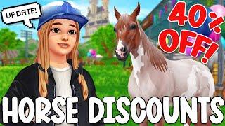 40% OFF HORSE DISCOUNTS LIMITED TIME HORSE BAZAAR IN STAR STABLE