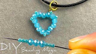 Easy Beaded Heart Tutorial How to Make a Heart with Beads  Heart Beads Tutorial