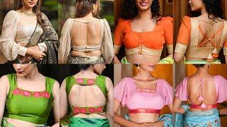 Square neck blouse designs  Front and back neck blouse designs  chokor gala blouse design