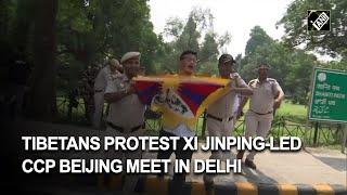 Tibetans in Delhi raise their voice against Xi Jinping-led CCP’s 20th Party Congress meet in Beijing