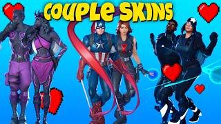 Fortnite Couple Skins with Popular Dances & Legendary Emotes Darkheart Captain America Couples