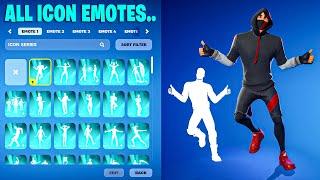 ALL ICON SERIES DANCE & EMOTES IN FORTNITE