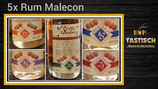 Rum Malecon 12 15 18 21 25  Der große Vergleich - 5x Panama vom Feinsten