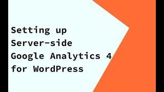 Server-side Google Analytics 4 for WordPress