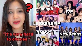 BABYMONSTER PHARITA shares her biases in 4th gen girl groups LE SSERAFIMIVENEWJEANS aespaNMIXX